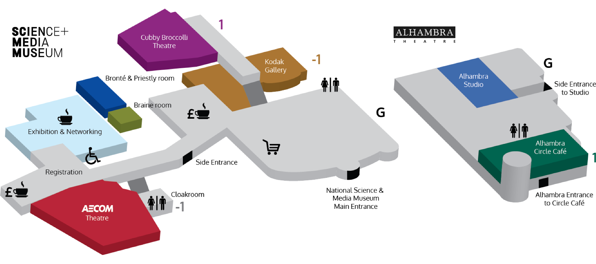 Floorplan of National Science and Media Museum + Alhambra Bradford