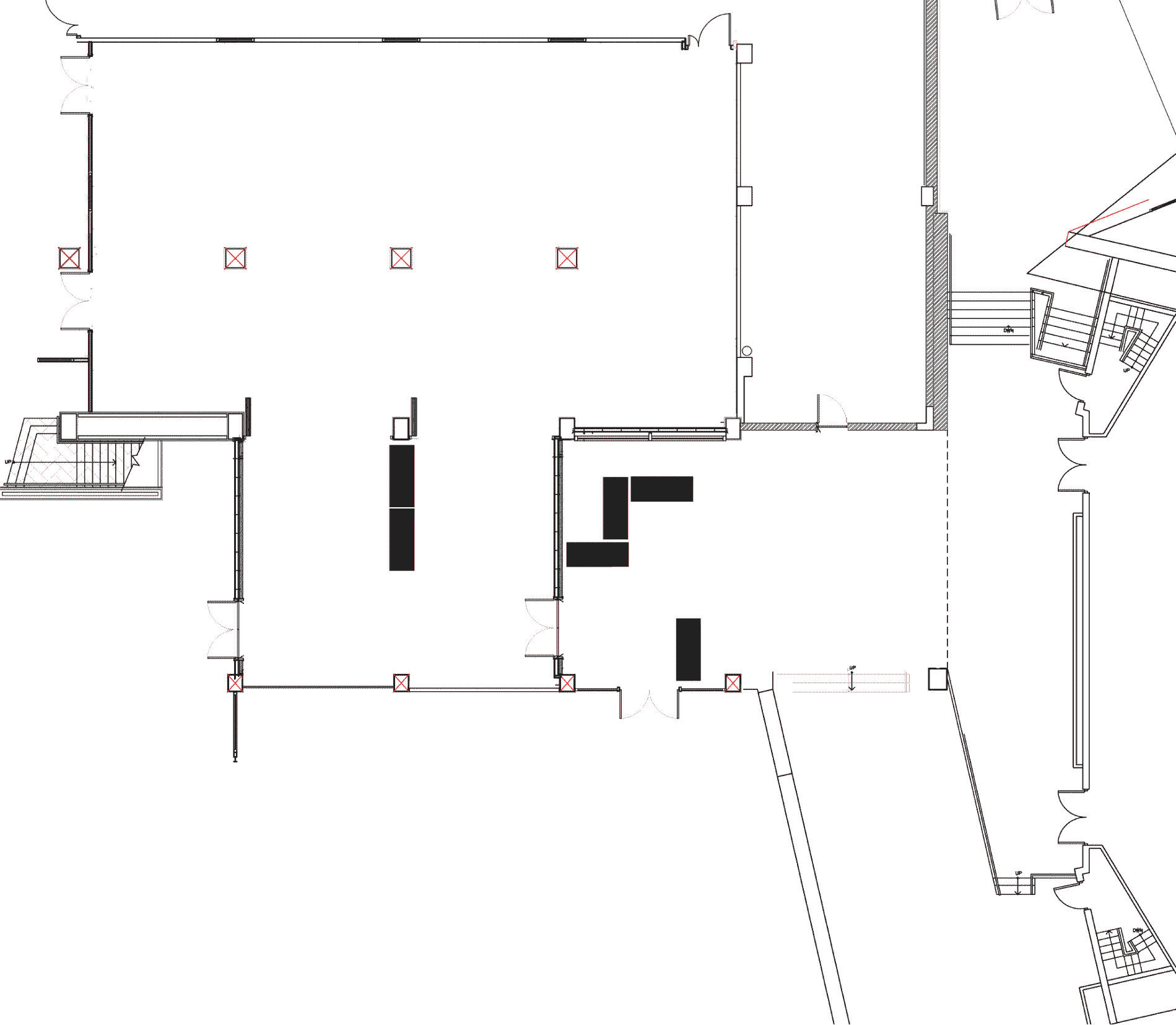 Ground floor plan of Margaret McMillan Tower and Pictureville
