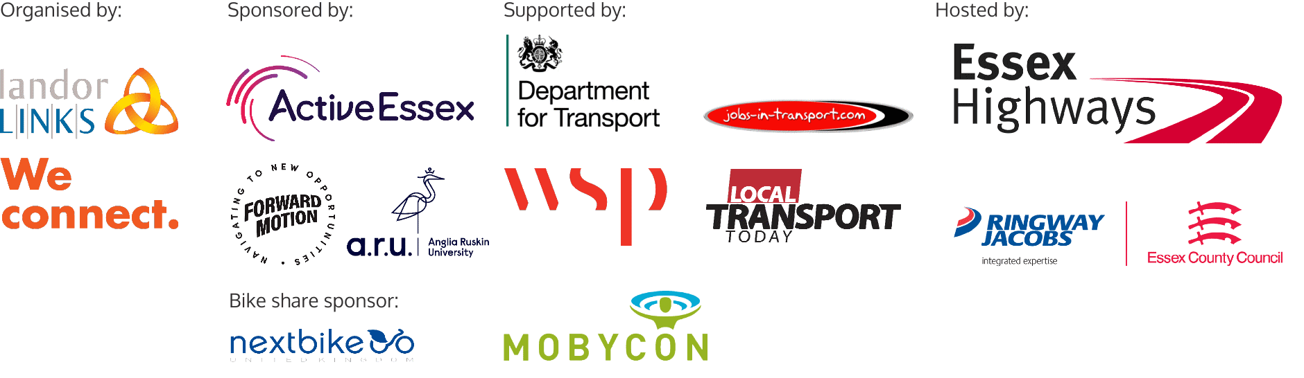 Sponsors and supporters
