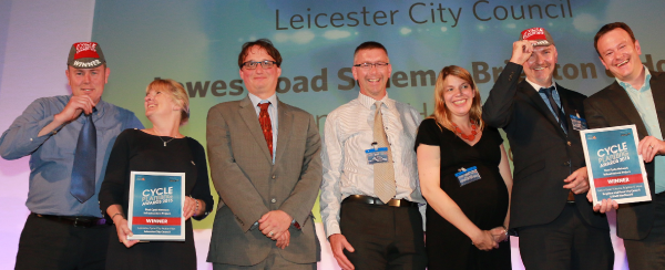 Leicester City Council Winning Cycle Planning Award in 2015
